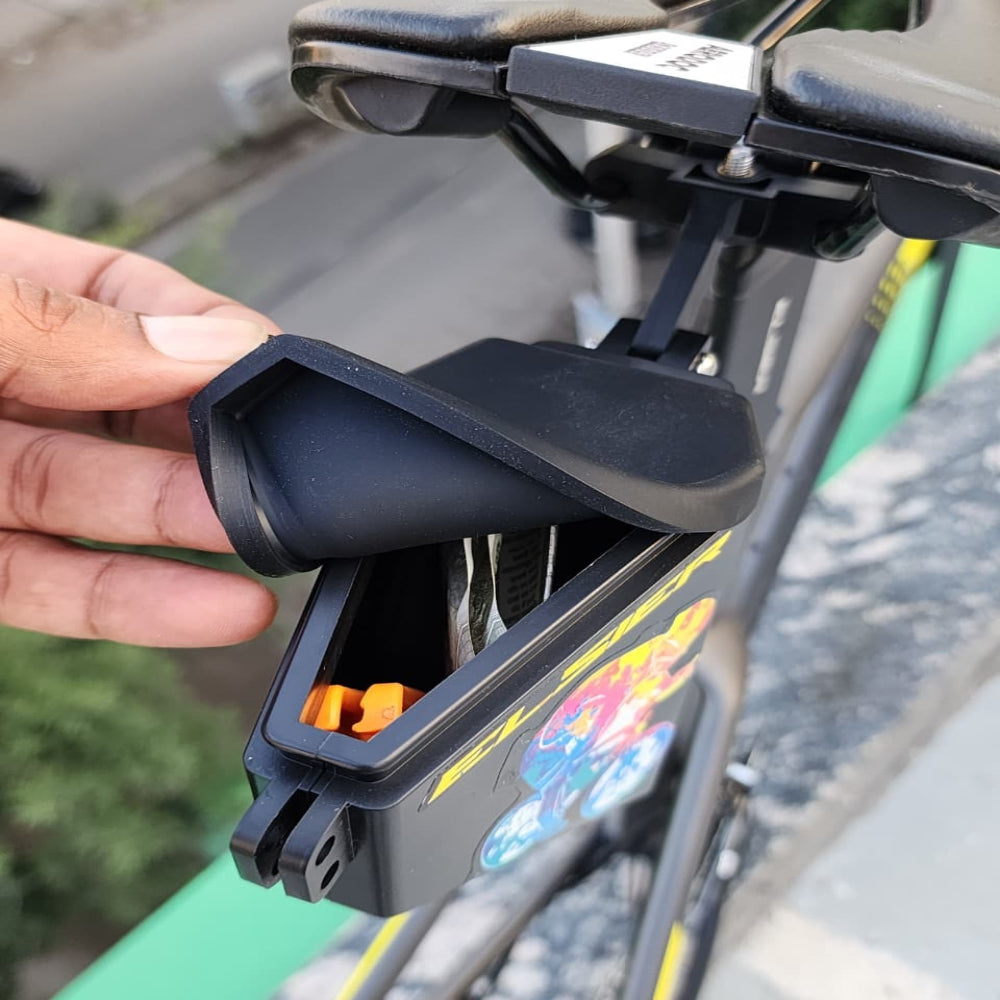 Elsier Bike Aero Seatpost Bag Hard Shell Bike Seatpost Torpedo Saddle Bag Large Capacity Cycling Storage Bag Cycling Accessories