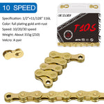 ENLEE Anti-Rust Mountain Road Bicycle Chain 8/10/11/ Speed Silver/Gold MTB Cycle And Road Cycle Chains