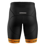 Aerodoc cycling non bib shorts rear view with padded seat