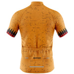 Aerodoc Ochre Diamond cycling jersey and bib shorts back view
