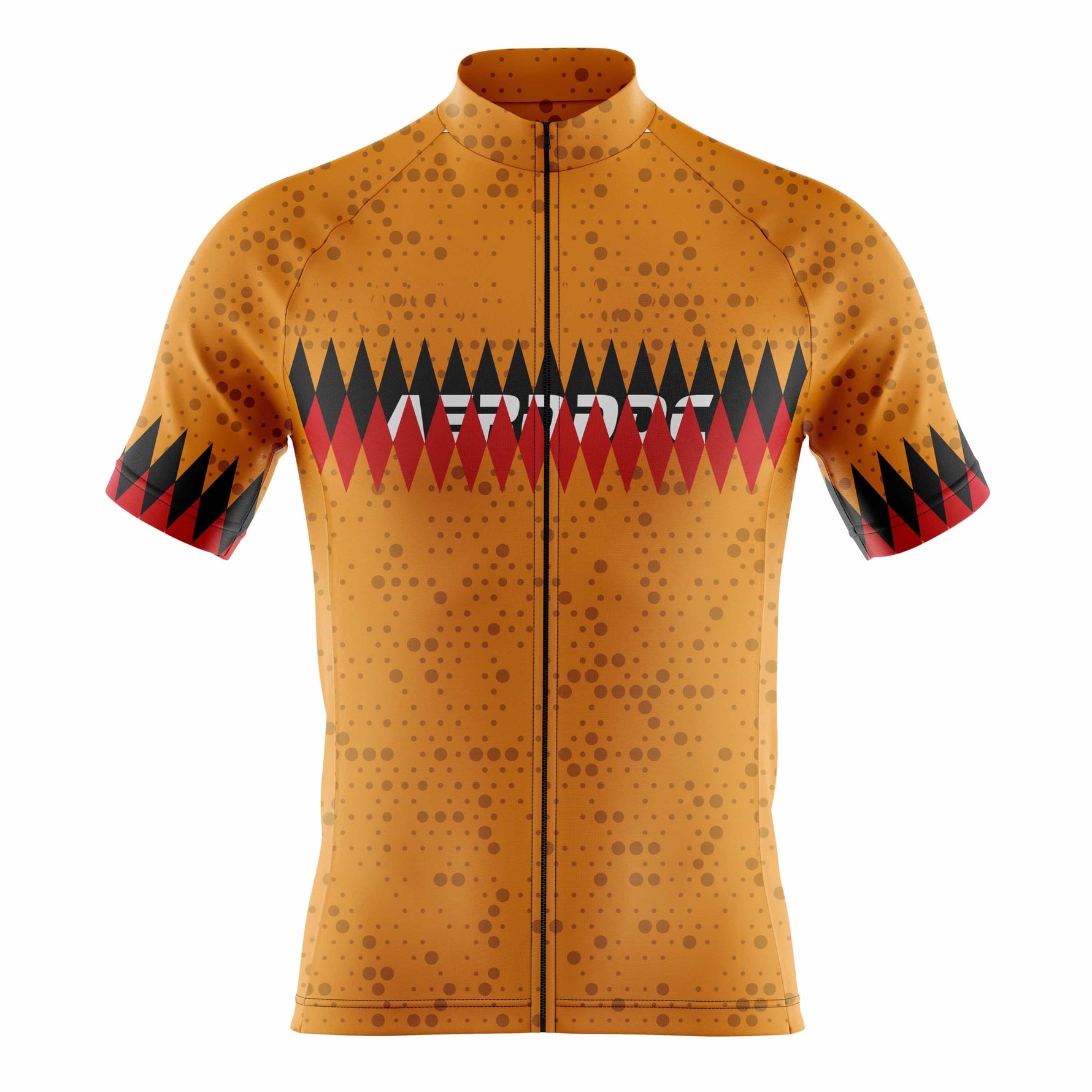 Ochre Diamond short sleeve cycling jersey front view