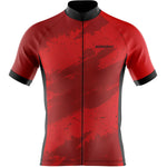Aerodoc Red Camo-Strike Short Sleeve Cycling Jersey Front View