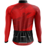 Aerodoc Red Camo-Strike Long Sleeve Cycling Jersey Back View