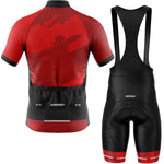 Aerodoc Red Camo-Strike Short Sleeve Jersey and Bib Shorts Kit Back View