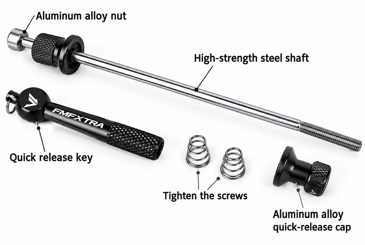 FMFXTRA Bicycle Quick-Release Skewer Set – High-Strength Steel Shaft, Lightweight & Portable