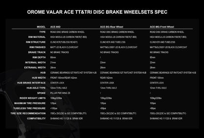 ELVES OROME ACE TT&Triathlon Disc Brake Wheelsets