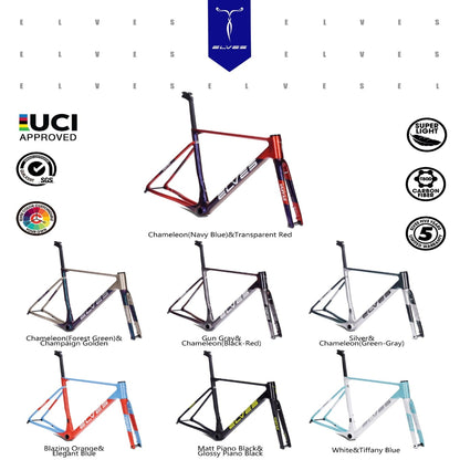 Elves Vanyar PRO Disc, UCI Approved, Road Framesets, Superlight Full Carbon Disc Road Frame