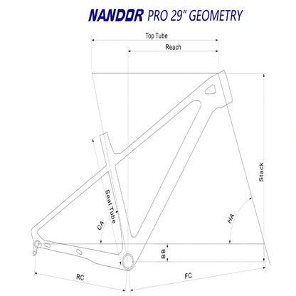 ELVES Nandor Pro 29er XC MTB Hardtail Carbon Frame