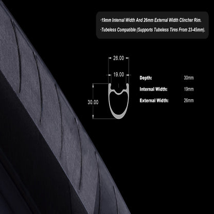 OROME VALAR TH30 Carbon Road Rim Brake Wheelsets, Rim Brake Carbon Wheels. Superlight Carbon Rim Brake Wheelsets