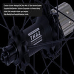 Ceramic bearings CNC hub with THQ2 branding on a black background