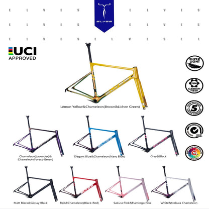 UCI Approved! ELVES Vanyar Carbon SuperLight Road Framesets