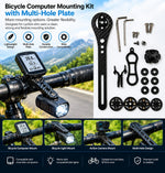 Bicycle Computer Mount With Multi-Hole Plate