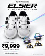 Elsier road cycling shoes + pedals + included cleats combo — ₹9,999