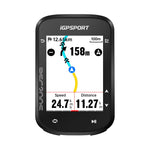 IGPSPORT 200S bicycle computer with clear LCD display, multi-sensor support, and high-precision ride data tracking