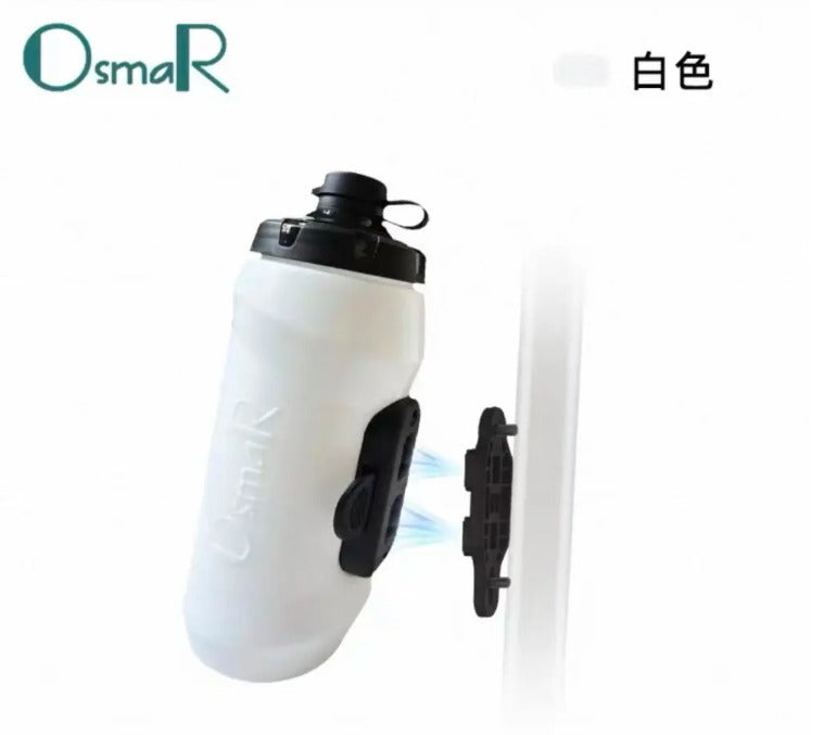 Sports water bottle with magnetic quick-release system