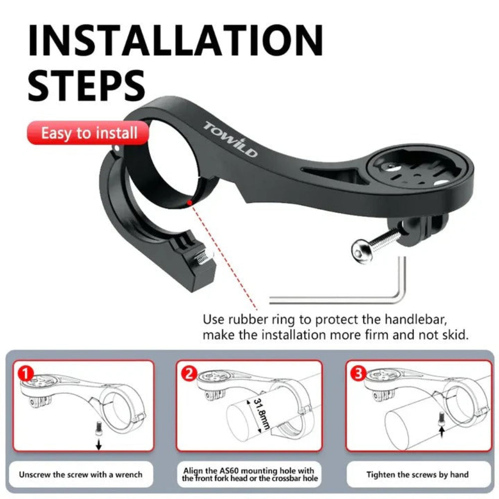TOWILD AS90 Out Front Bike Mount Bicycle Edge Compatible