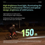 IGPSPORTS VS1200 Smart Front Bike Light