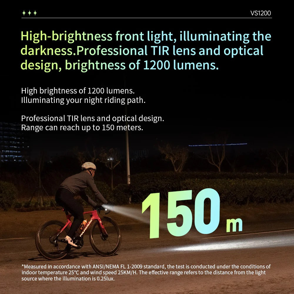 IGPSPORTS VS1200 Smart Front Bike Light