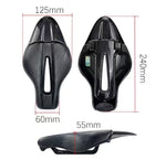 Ultra-Light Carbon Fiber Road Bike Saddle –Performance Cycling Seat with Center Relief Cutout