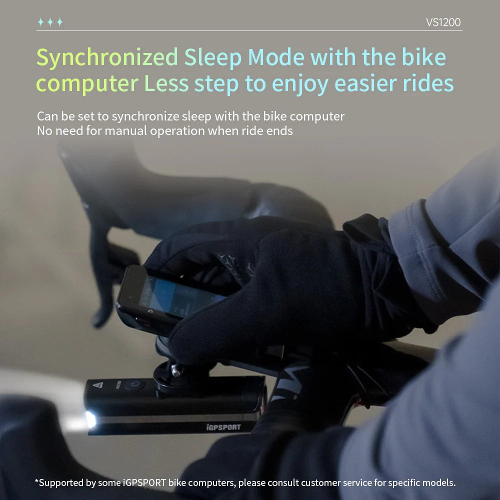 IGPSPORTS VS1200 Smart Front Bike Light