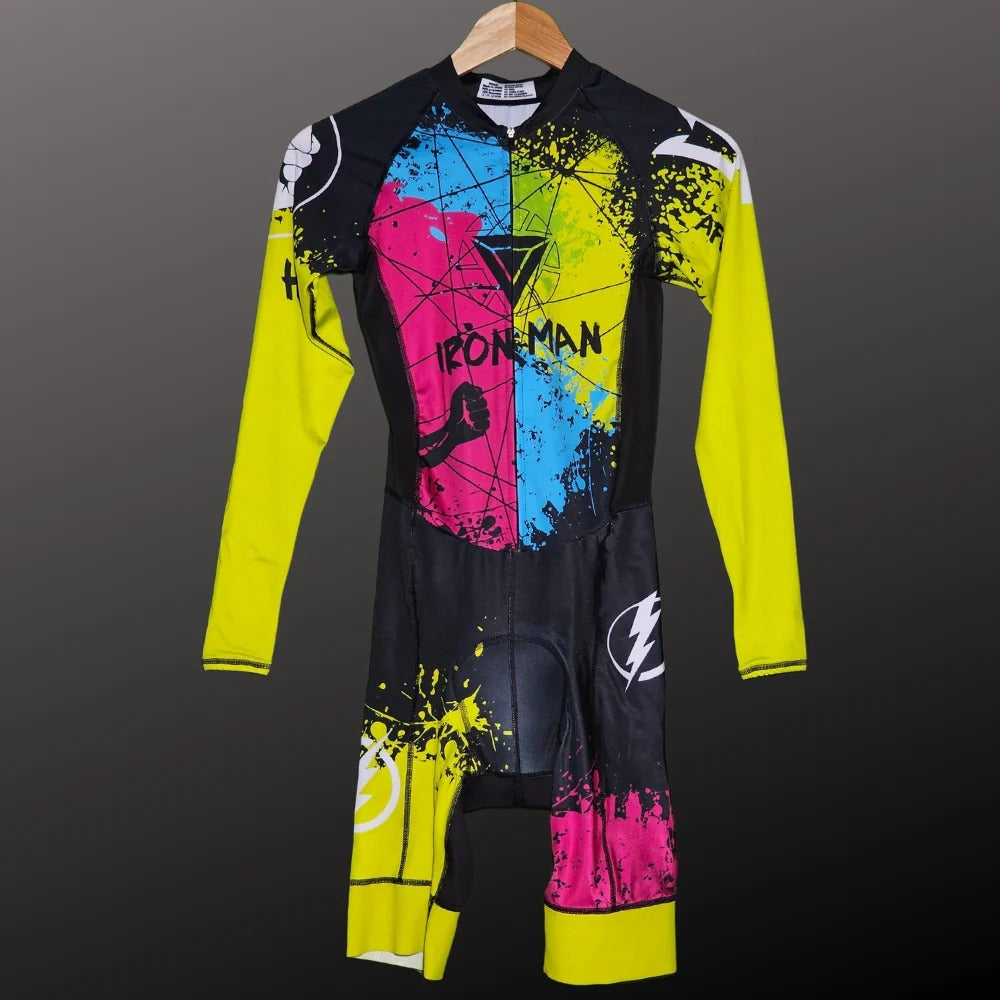 Cycling Onepiece Aero Lycra Triathlon Suit with Gelpad