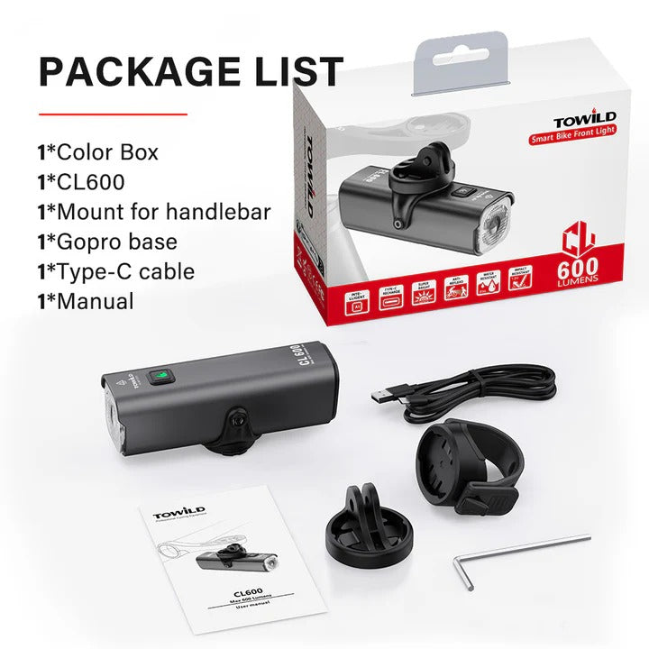 TOWILD CL600 Bike Light
