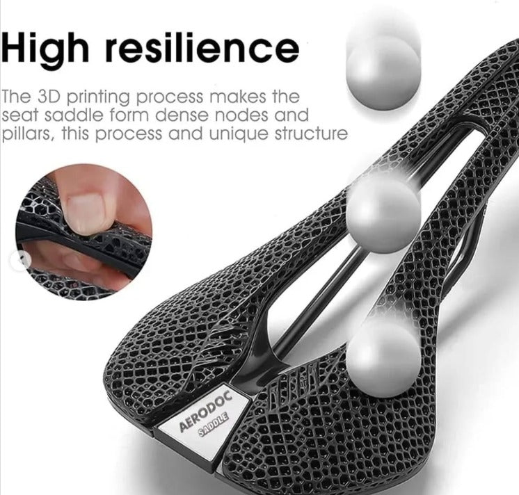 Aerodoc Lightweight 3D Honeycomb Bicycle Saddle