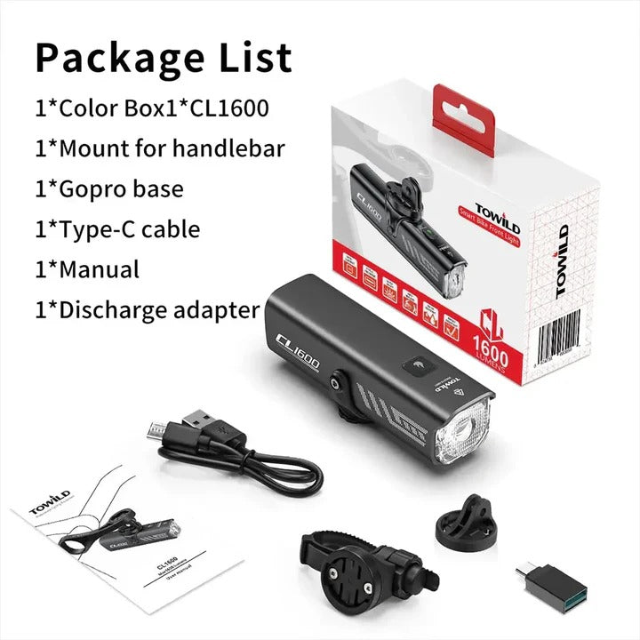 TOWILD CL1600 Bike Light