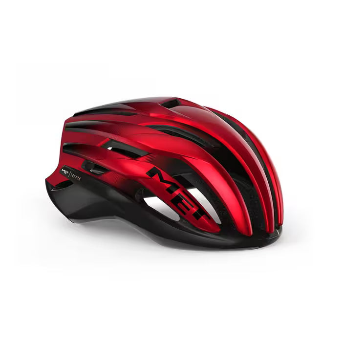 MET Trenta MIPS Road Cycling Helmet (Black Red Metallic / Matt Glossy)